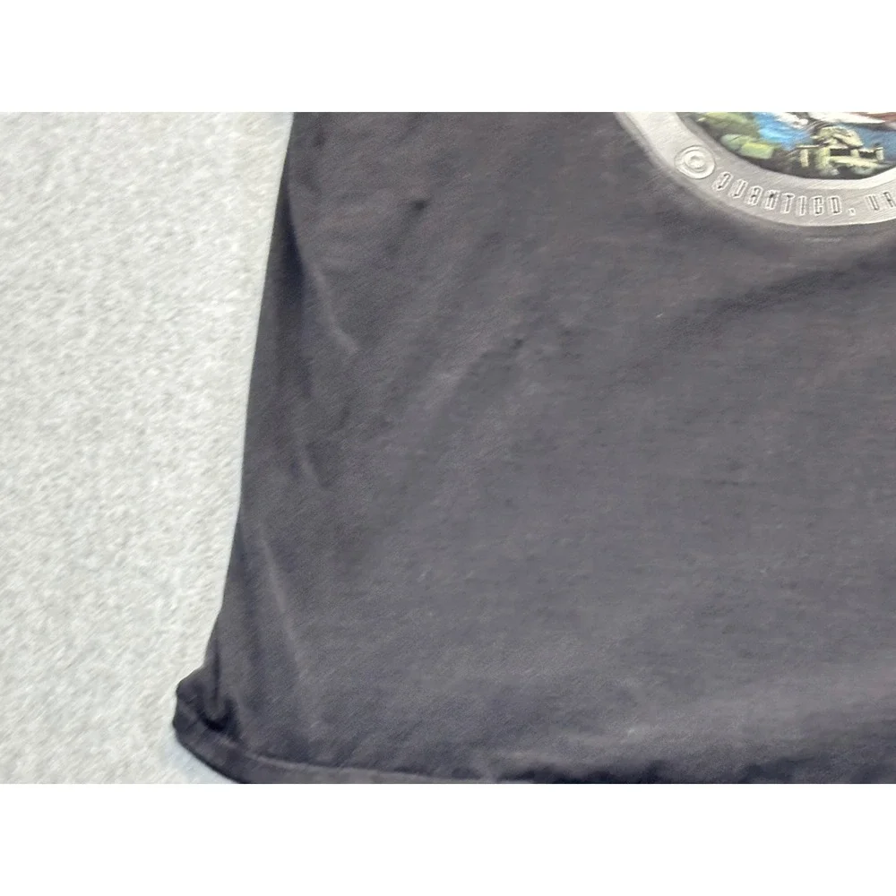 Harley-Davidson Quantico VA Military Graphic T-Shirt Black Hanes Beefy-T Men 2XL